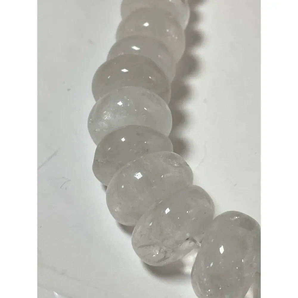 Natural White Moonstone Beaded Necklace - Picture 7 of 8
